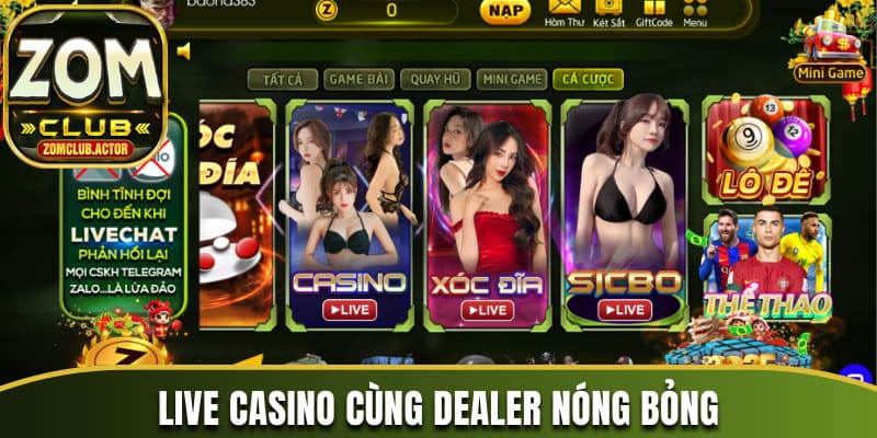 Live casino hấp dẫn với dealer sexy