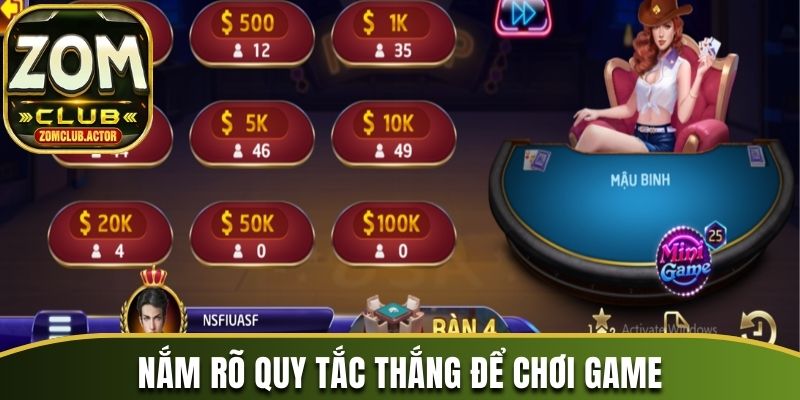 Nắm rõ quy tắc thắng để chơi game Mậu Binh hiệu quả nhất