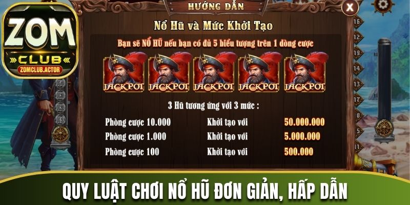 Quy luật chơi nổ hũ đơn giản, hấp dẫn